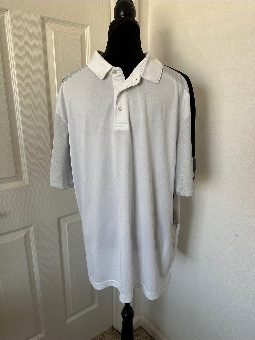 Hogan White Polo with Light Gray & Black Trim
